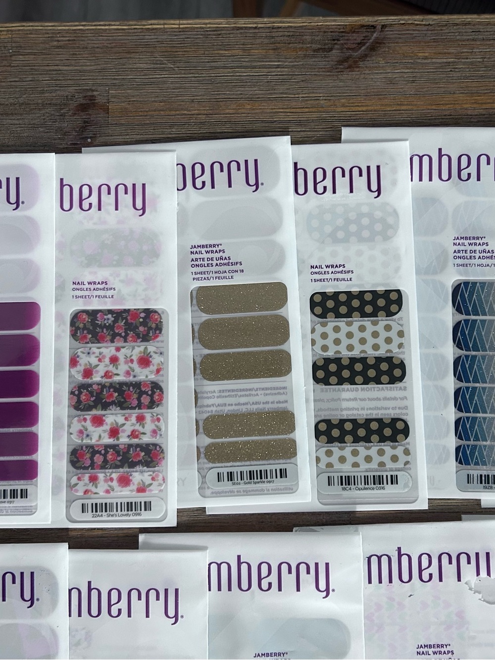 Jamberry Nail Wraps Lot of 20 Mixed Sheets Incomplete / Juniors partials - Picture 2 of 5